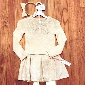 🎉NWT🎉Sweater dress 3 piece set,  size 4 girls